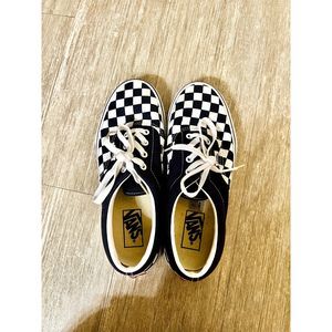 Shoes | Blue & White Checkered Vans | Unisex